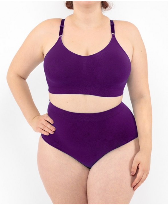 Slip Taille Haute - Violet