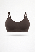 Bralette con Spallini Regolabili Caffè Curvy per Taglie Forti | Leela Lab