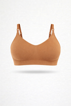 Bralette con Spallini Regolabili Cammello Curvy per Taglie Forti | Leela Lab