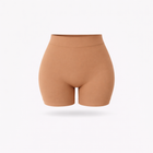 Shorts Vita Alta Cammello Curvy per Taglie Forti | Leela Lab