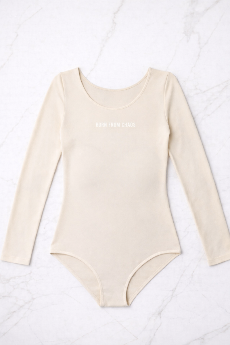 Body Seamless Manica Lunga Born From Chaos Cipria Curvy | Leela Lab