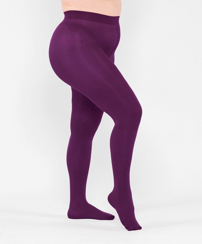Collant Semimatte 50 Den Viola Curvy per Taglie Forti | Leela Lab
