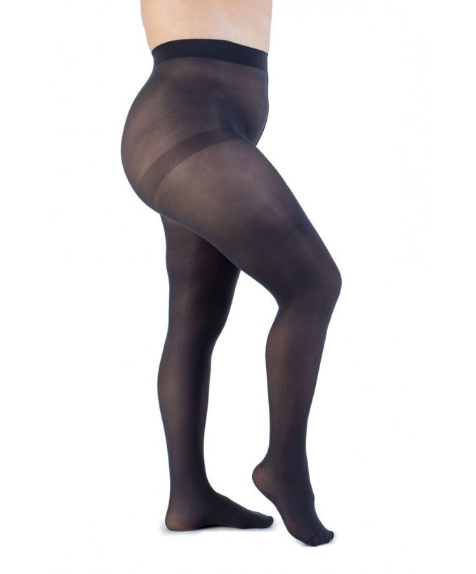 Collant Semimatte Recycled 50 Den Smoke Curvy per Taglie Forti | Leela Lab