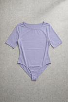 Body Manica Corta Lilla Curvy per Taglie Forti | Leela Lab