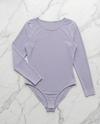 Body Manica Lunga Lilla Curvy per Taglie Forti | Leela Lab