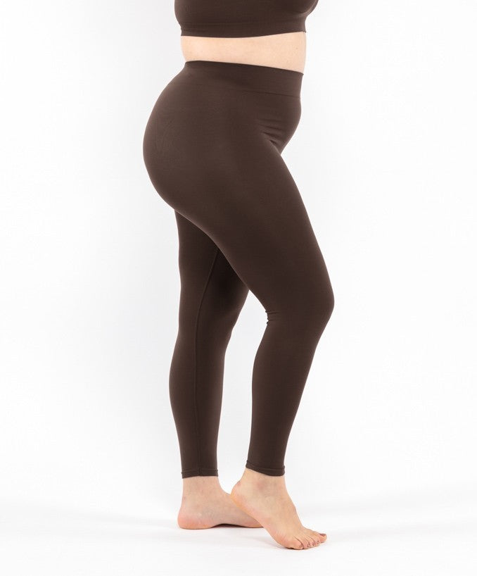 Leggings Caffè Curvy per Taglie Forti Plus Size | Leela Lab
