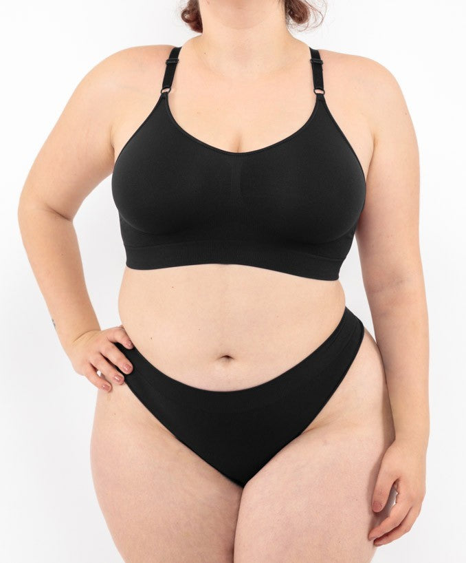 Perizoma Nero Curvy per Taglie Forti Plus Size | Leela Lab