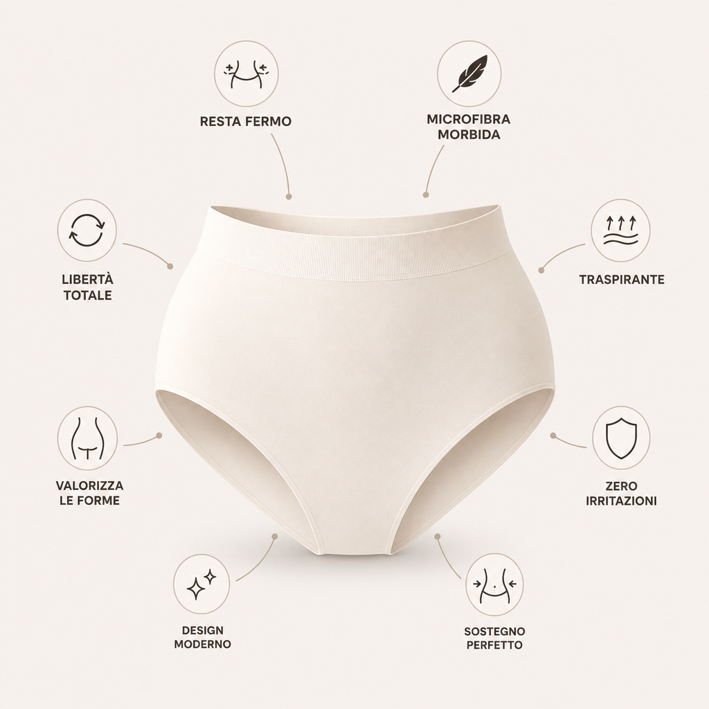 Culotte taille haute - Poudre