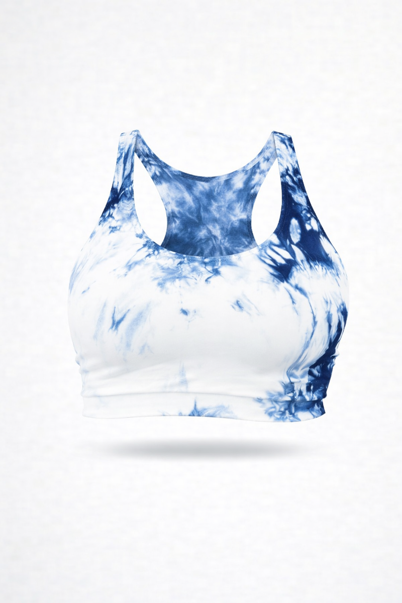 Soutien-gorge de sport - Tie-dye bleu